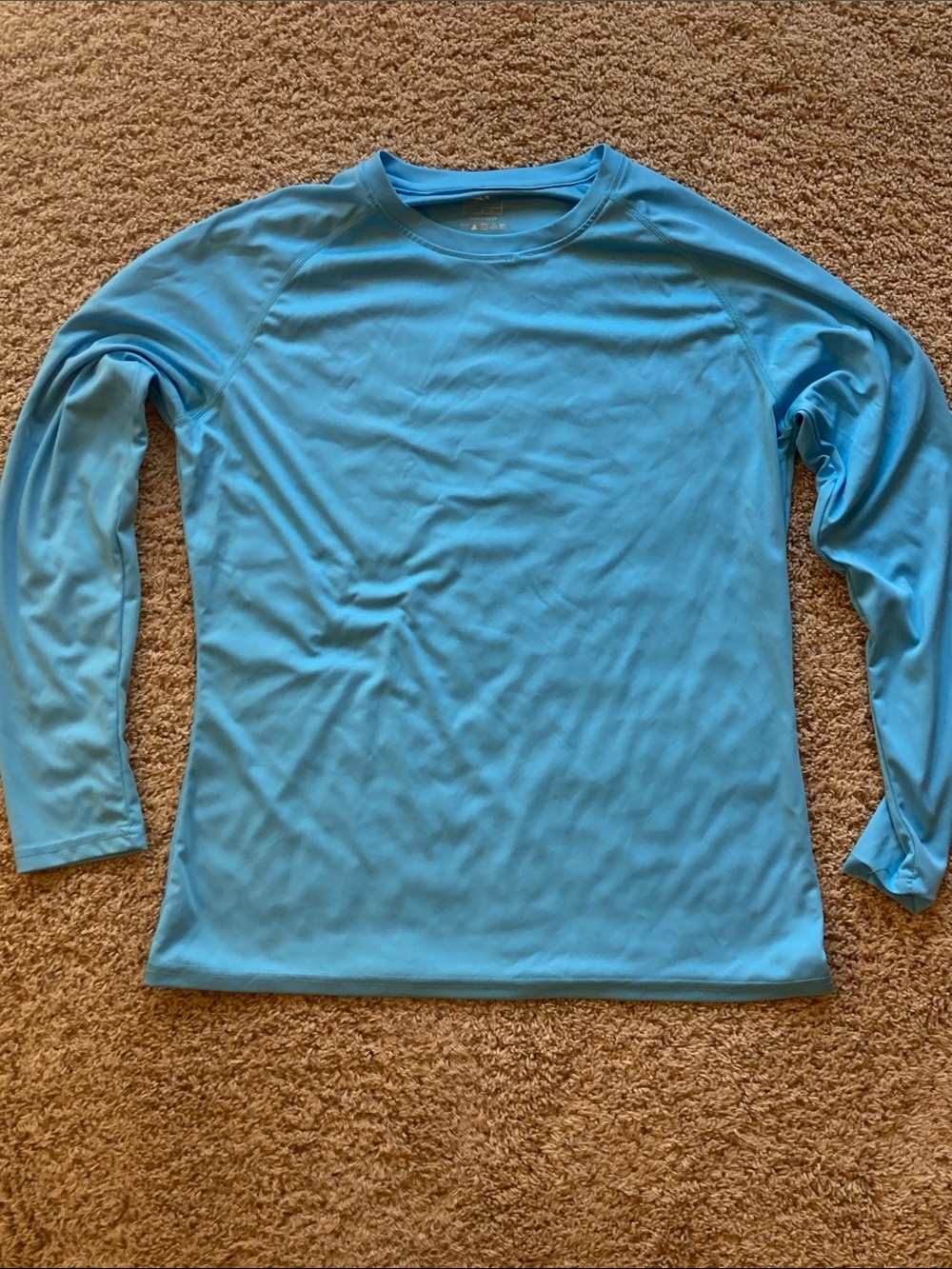 Source Unknown Blue Long Sleeve Men's swim Tee